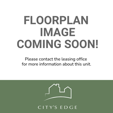 Floor plan for 1 bed, 1 bath, 481 sqft